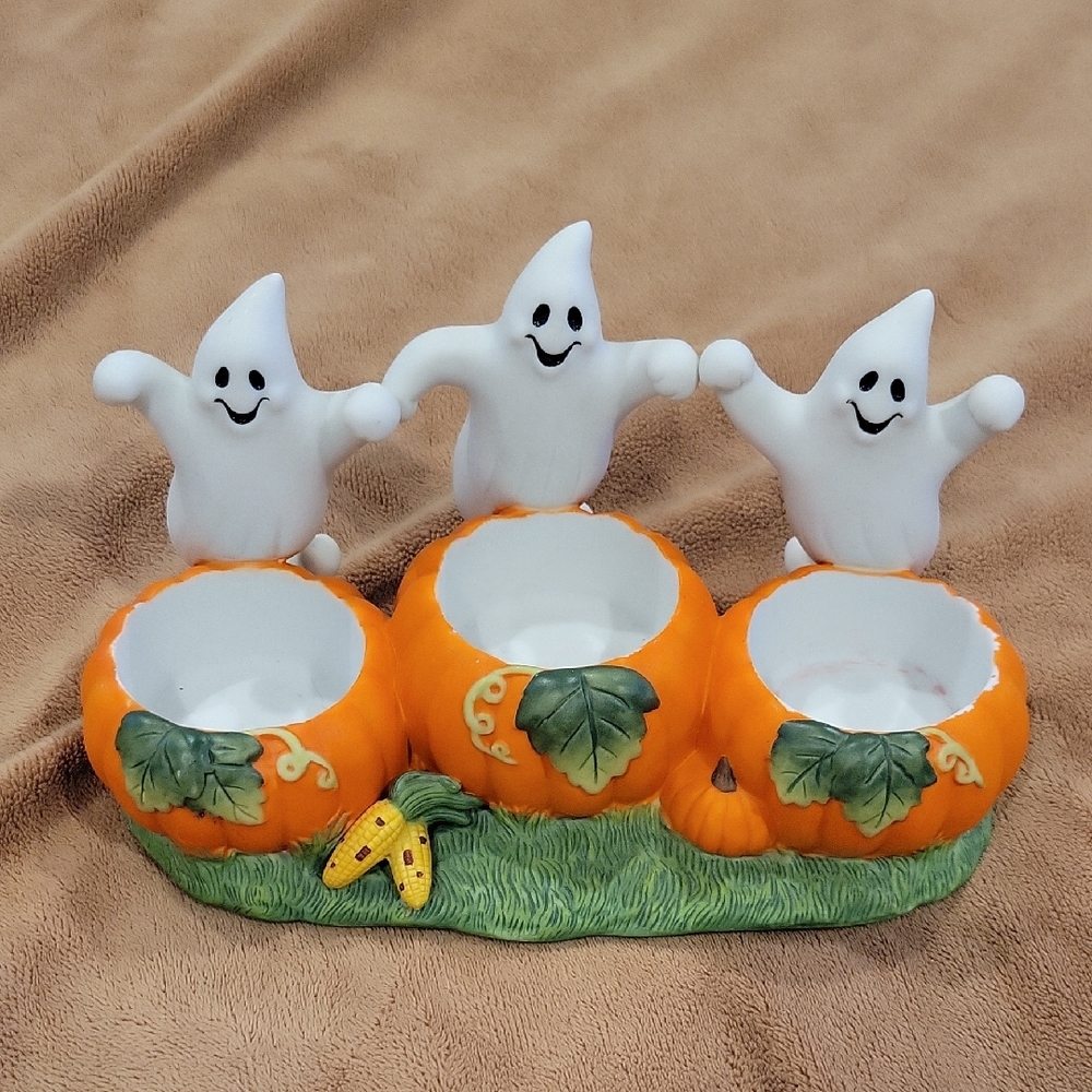 PartyLite Ghosts and Pumpkins Tealight Holder